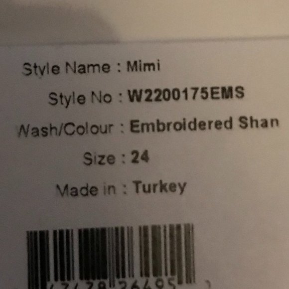 NWT M.i.h Mimi High-Rise Embroidered Slim Jeans 24 - Picture 6 of 13